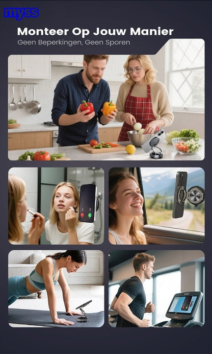 🔥Osta enemmän, säästä enemmän🔄360° säädettävä magneettinen puhelinteline imukupilla📱🚗 