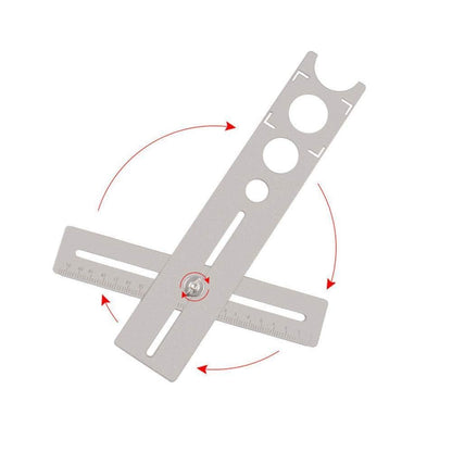 AccuKakel™ Kakelborrmall Linjal – Precisionshål & Exakt Positionering