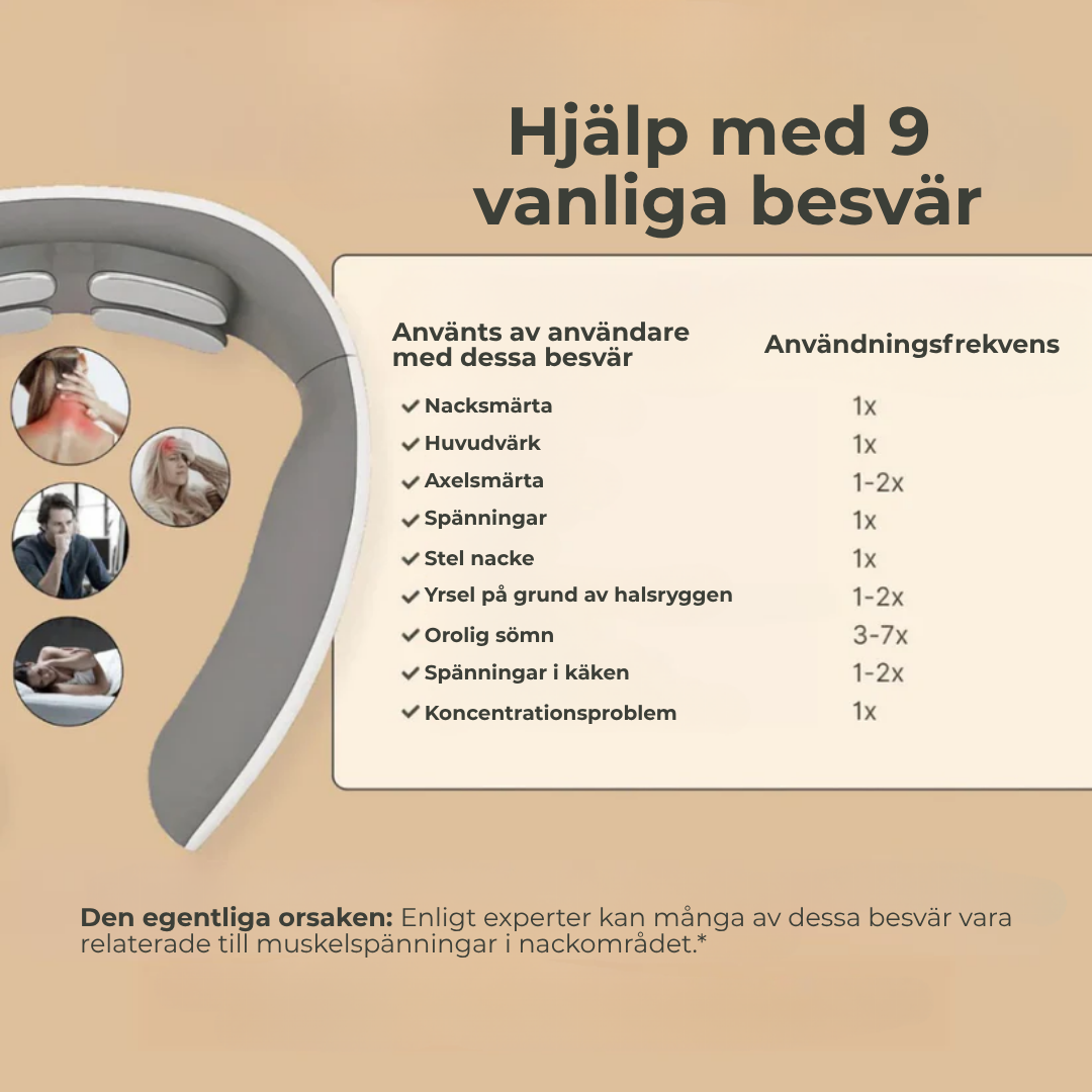 TheraNacke™ 11-i-1 Nacklösning | Slappna av i dina nackmuskler på bara 15 minuter – var och när du vill