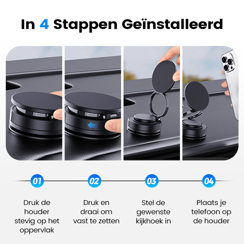🔥Osta enemmän, säästä enemmän🔄360° säädettävä magneettinen puhelinteline imukupilla📱🚗 