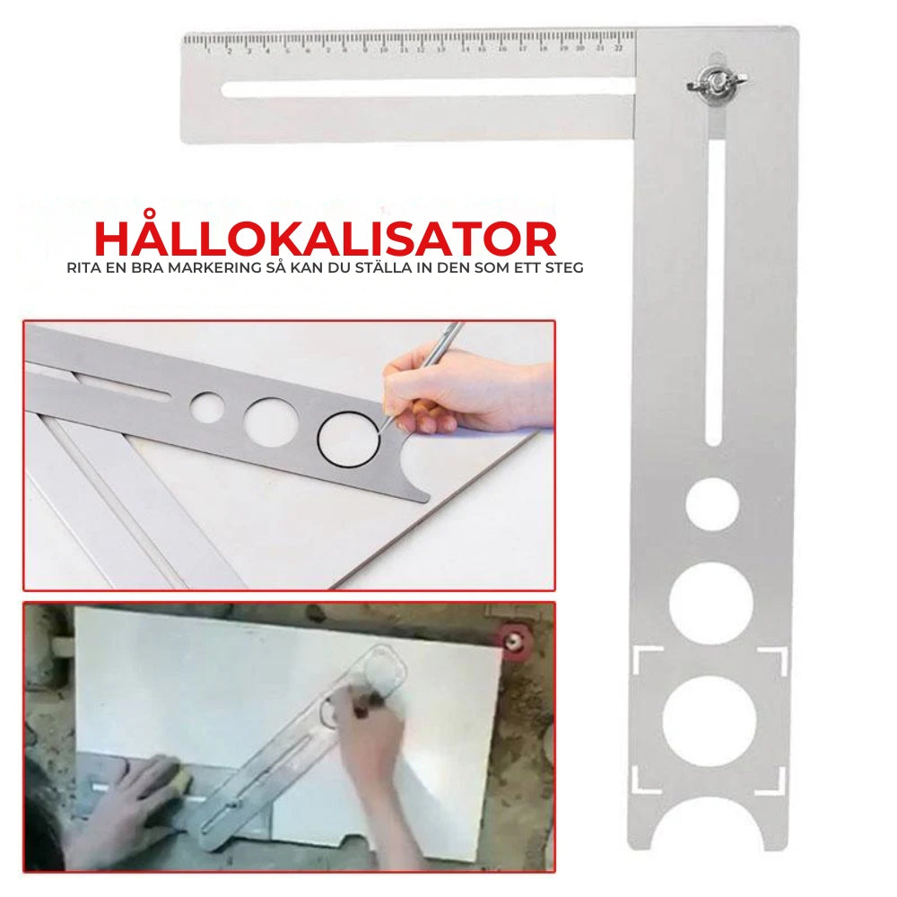 AccuKakel™ Kakelborrmall Linjal – Precisionshål & Exakt Positionering