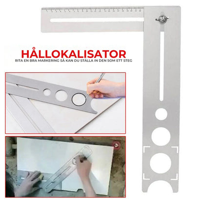 AccuKakel™ Kakelborrmall Linjal – Precisionshål & Exakt Positionering