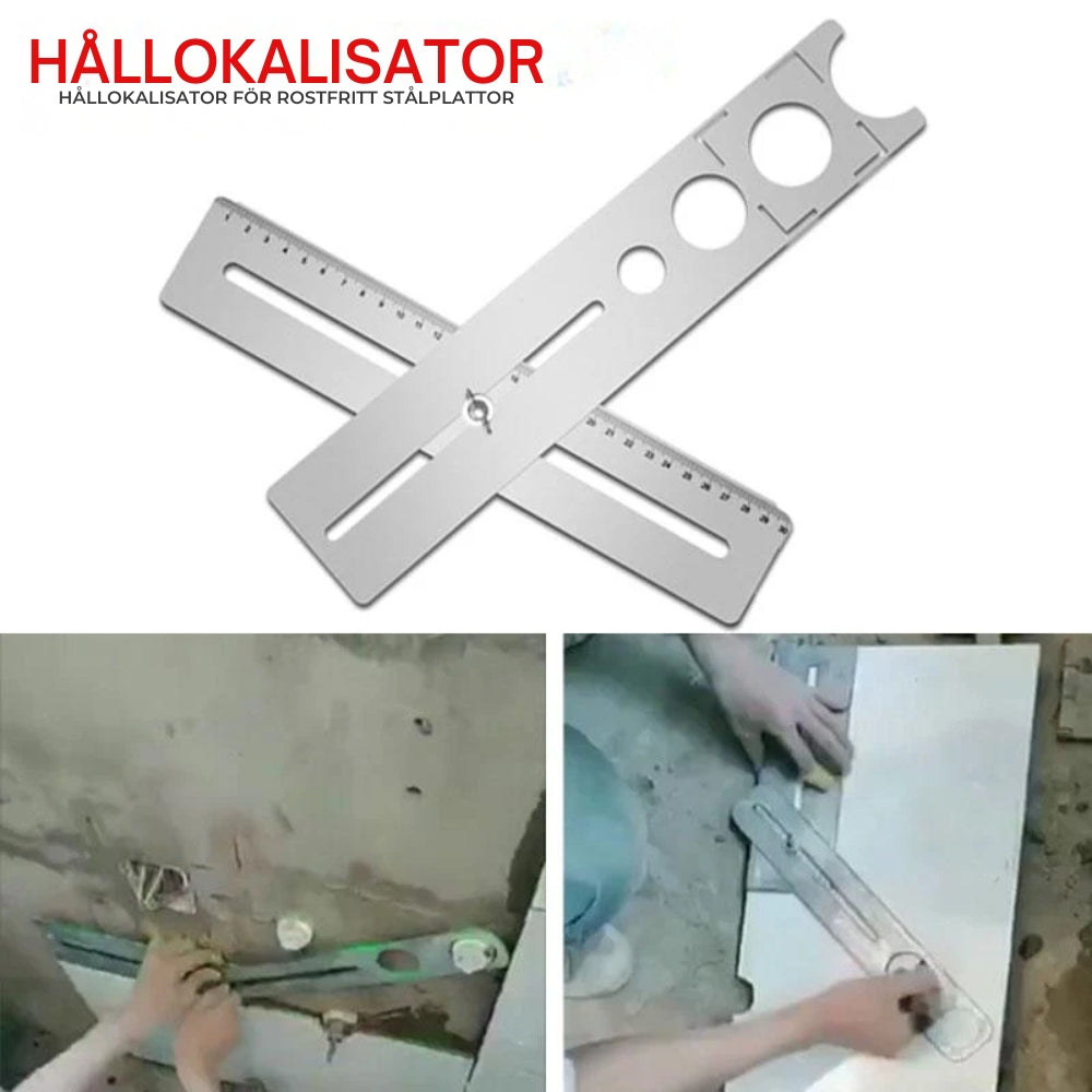 AccuKakel™ Kakelborrmall Linjal – Precisionshål & Exakt Positionering