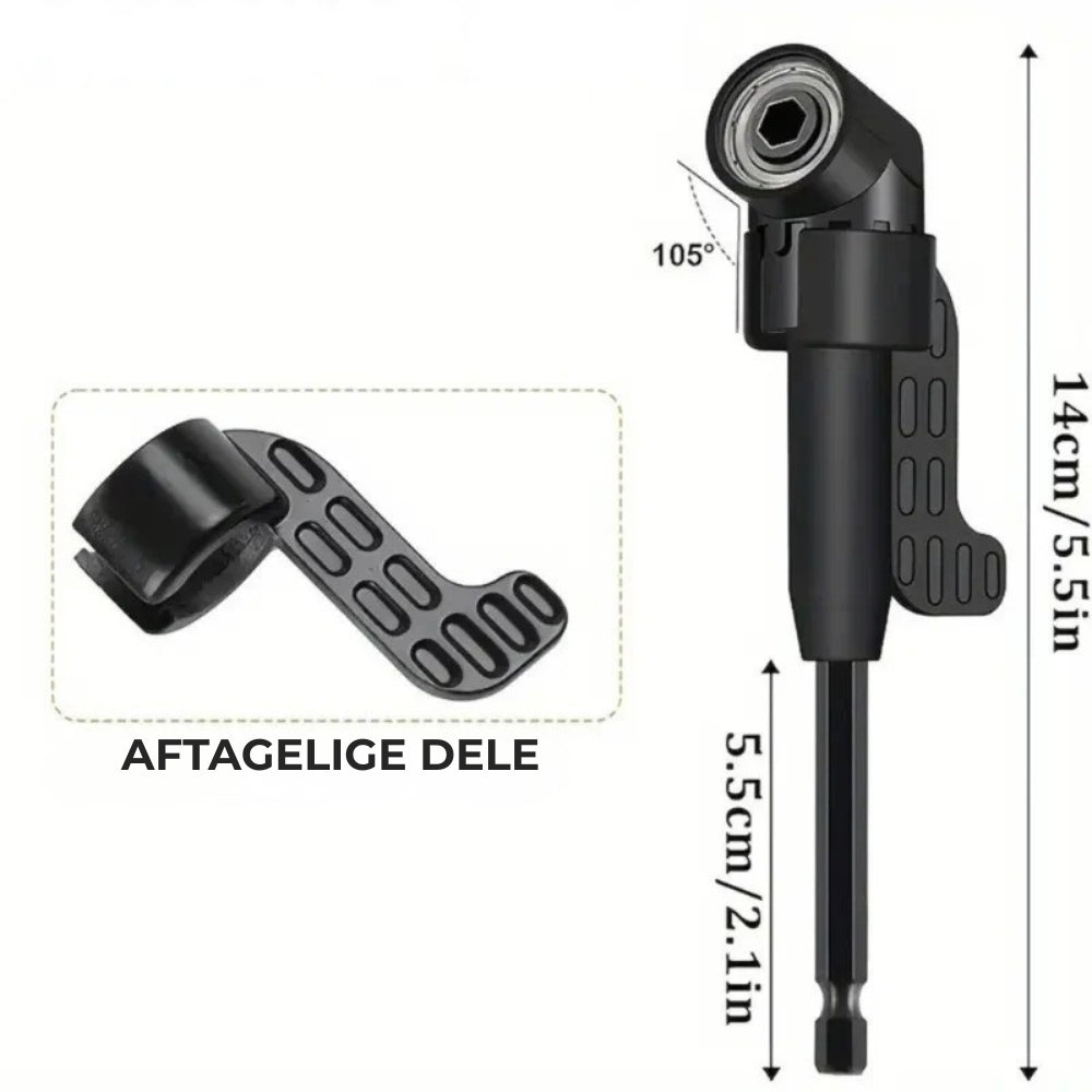 AngleDrive PRO™ 105° Borevinkeladapter | Nå trangt overalt med lethed
