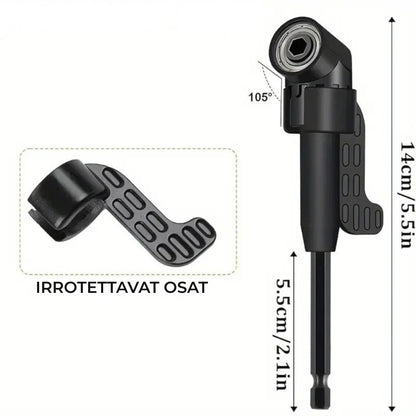 AngleDrive PRO™ 105° Kulmapora-adapteri | Saavuta ahtaat tilat vaivatta