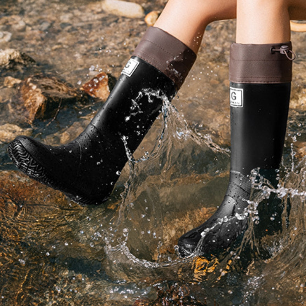 AquaLerSköld™ Barfotagummistövlar – Skydd vid Varje Steg