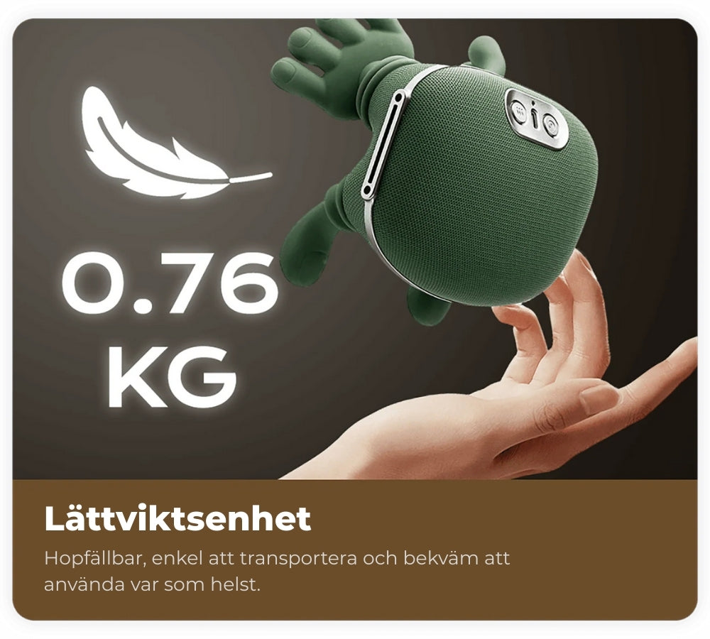 ÅterFlöde™ Nackknådande Massagerare med Dubbla Värmezoner