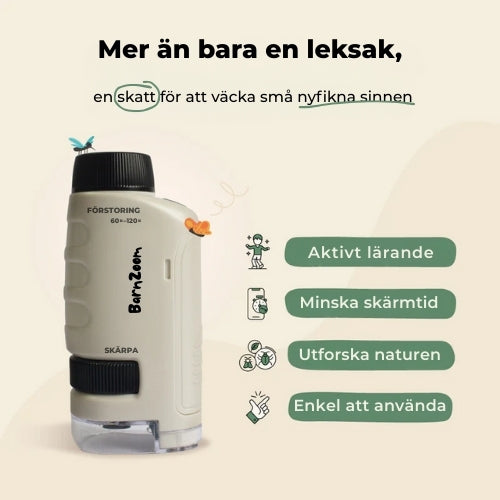 BarnZoom™ Mikroskop för Barn – Lär Genom Äkta Utforskning