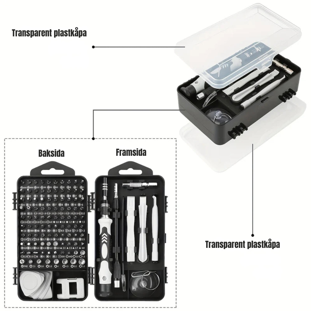 FixKompis™ 115-i-1 Skruvmejsel Avancerat Set – PRO Precision & Kraft