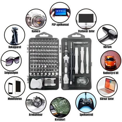 FixKompis™ 115-i-1 Skruvmejsel Avancerat Set – PRO Precision & Kraft