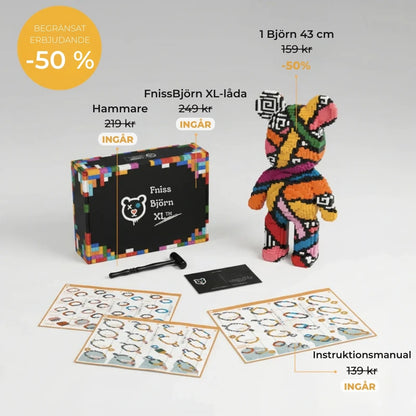 FnissBjörn XL™ Jättebjörn att Montera – 43 cm