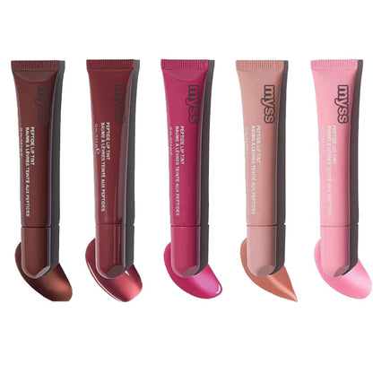 Glansig Peptid Läppfärg – Återfuktande & Långvarig Färg