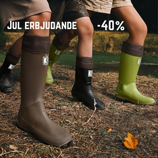 AquaLerSköld™ Barfotagummistövlar – Skydd vid Varje Steg