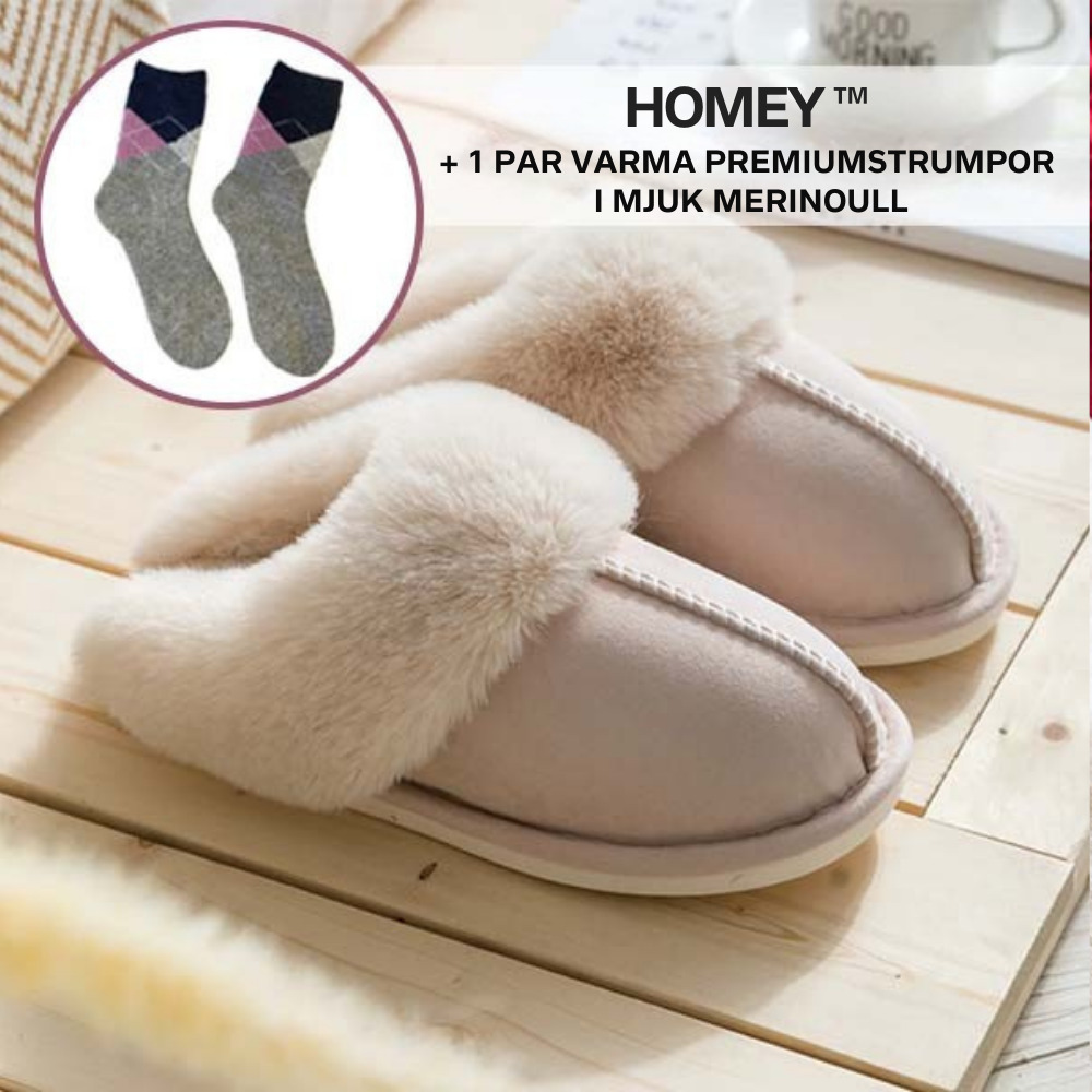 HOMEY™ – Varma och fluffiga tofflor för vintermys