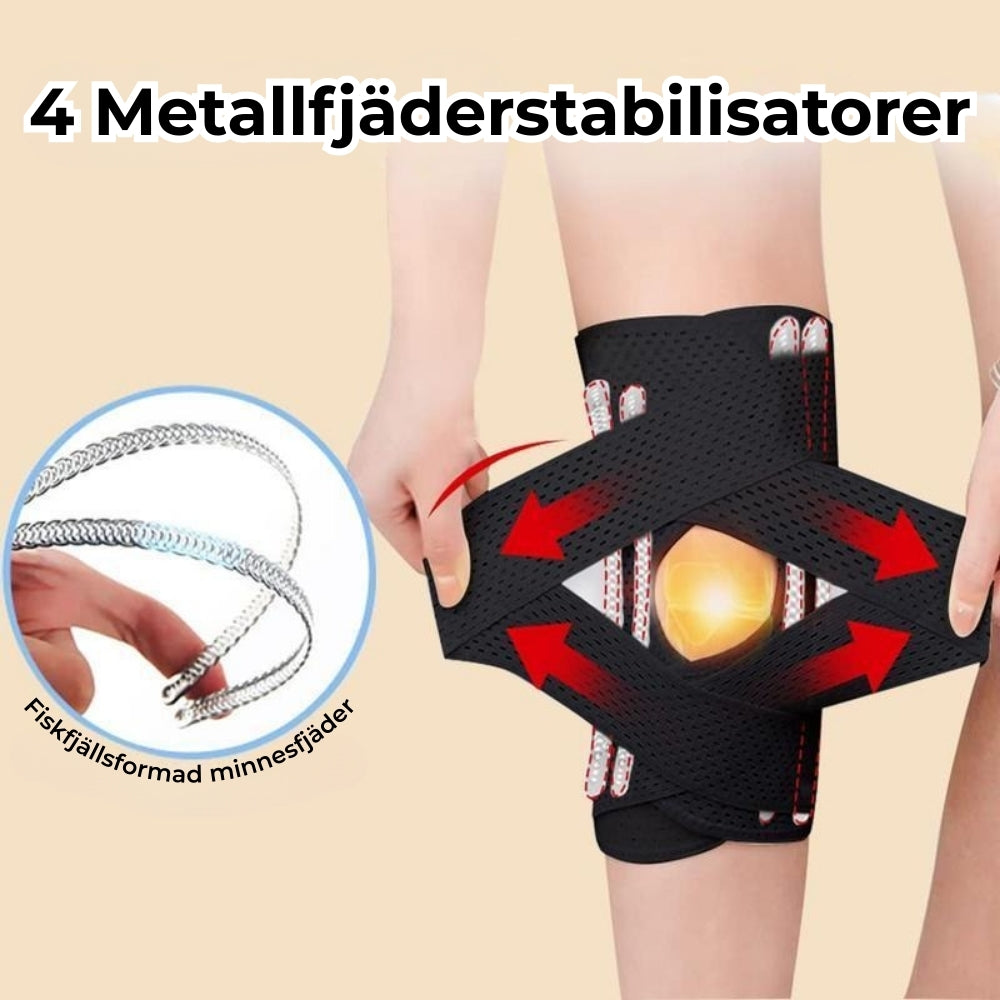 Knäskydd med Öppen Patella och V-Formade Korsremmar