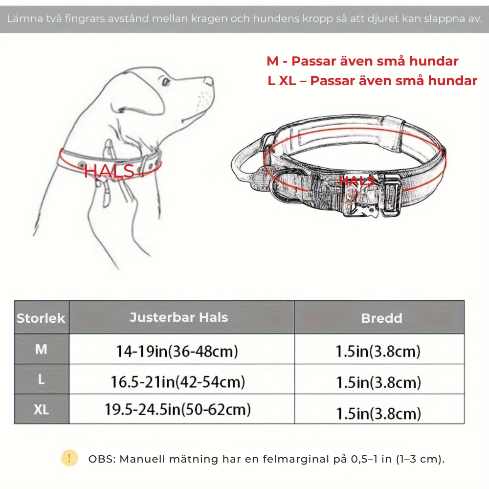 TitanHalsband™ Hållbart Hundhalsband med Spänne – Skapat för Aktiva Hundar