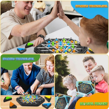 Triangelkedjestrategibrädspel – Pedagogiskt Pusselspel för Barn och Familj