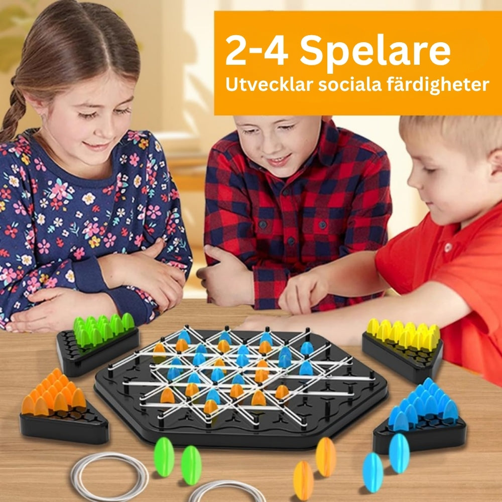 Triangelkedjestrategibrädspel – Pedagogiskt Pusselspel för Barn och Familj