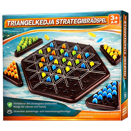 Triangelkedjestrategibrädspel – Pedagogiskt Pusselspel för Barn och Familj