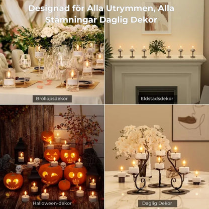 Uppladdningsbara LED-värmeljus (flameless) – Skapa levande stämning – utan brandrisk
