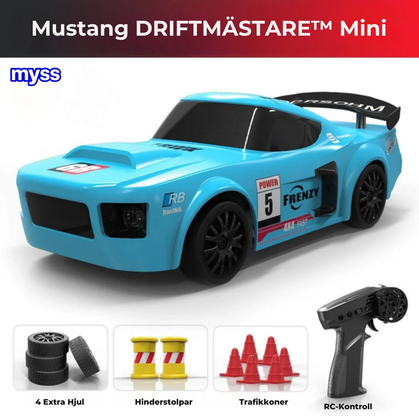 DriftMaster™ GTR | 4WD Drift RC -auto, nopea lataus ja toimintaa!