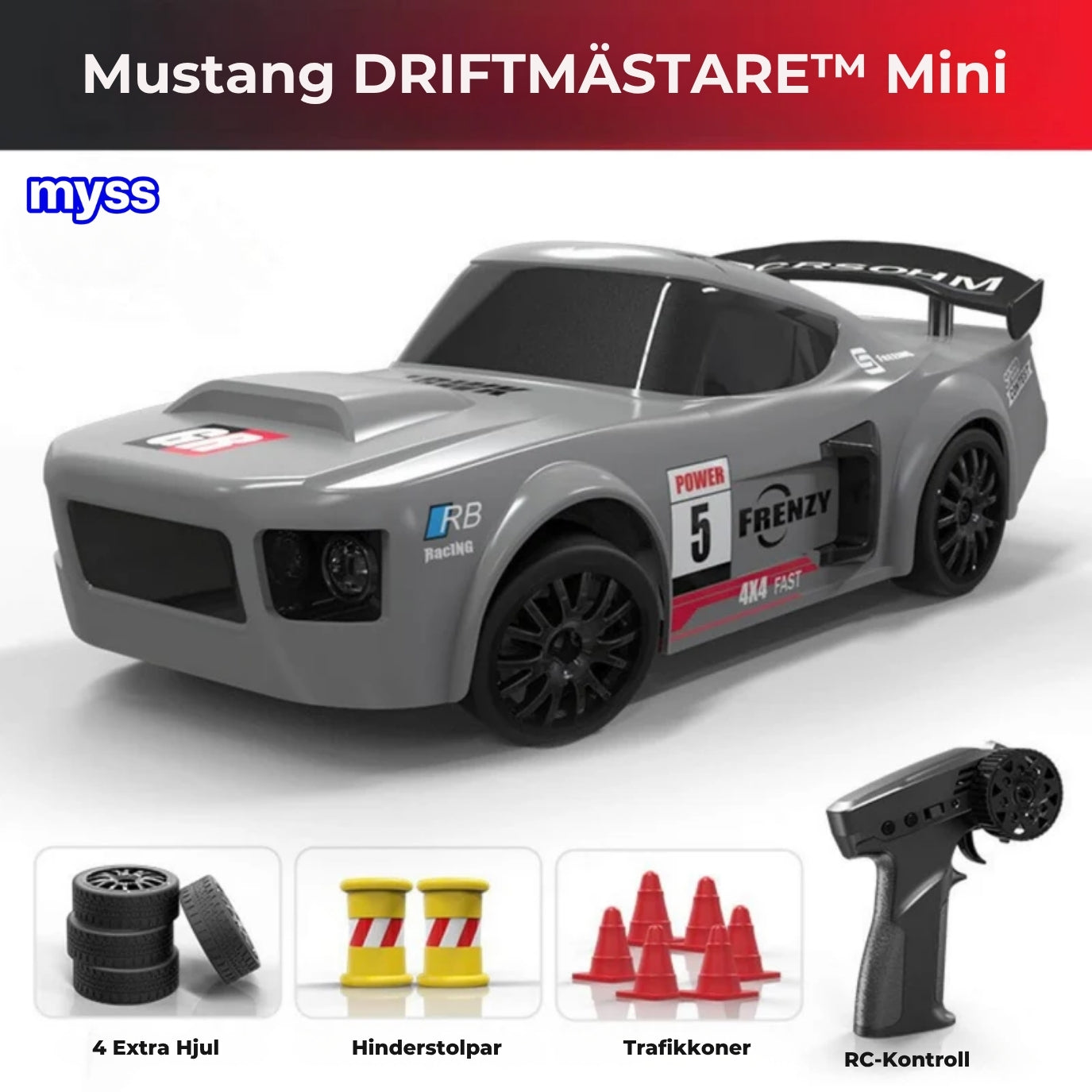 DriftMaster™ GTR | 4WD Drift RC -auto, nopea lataus ja toimintaa!