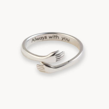 Amoria™ Justerbar Silverring – Omsluten av Kärlek