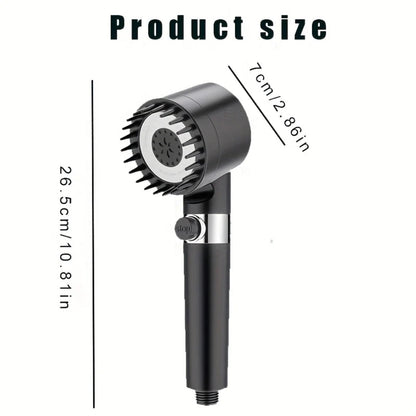 Högtrycksduschhuvud - 3-läges massage justerbar spray med filter