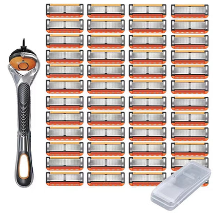 ProShave 6 – 6-Blads Rakhyvlar i 24 / 48-pack Klassisk säkerhetsrakning med sexbladsteknik som ger precision, komfort och lång hållbarhet.