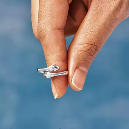 Amoria™ Justerbar Silverring – Omsluten av Kärlek