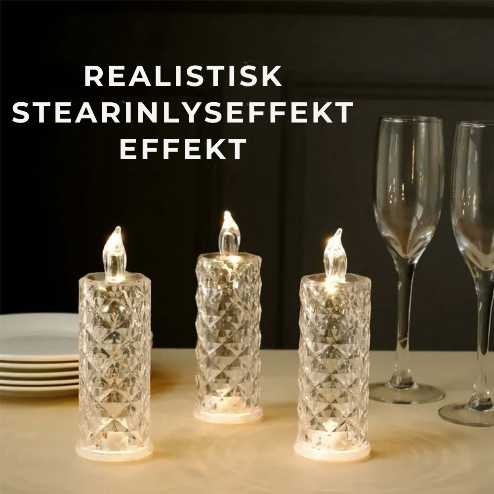 ✨ Kynttilänjalka kristalliruusulla - Romanttista loistoa ilman sotkua