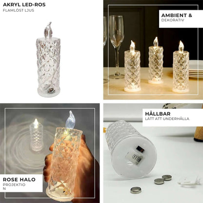 ✨ Kynttilänjalka kristalliruusulla - Romanttista loistoa ilman sotkua