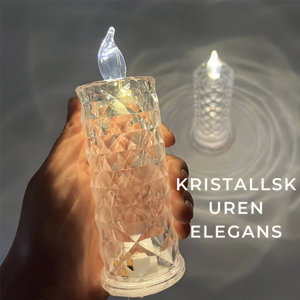 ✨ Kynttilänjalka kristalliruusulla - Romanttista loistoa ilman sotkua