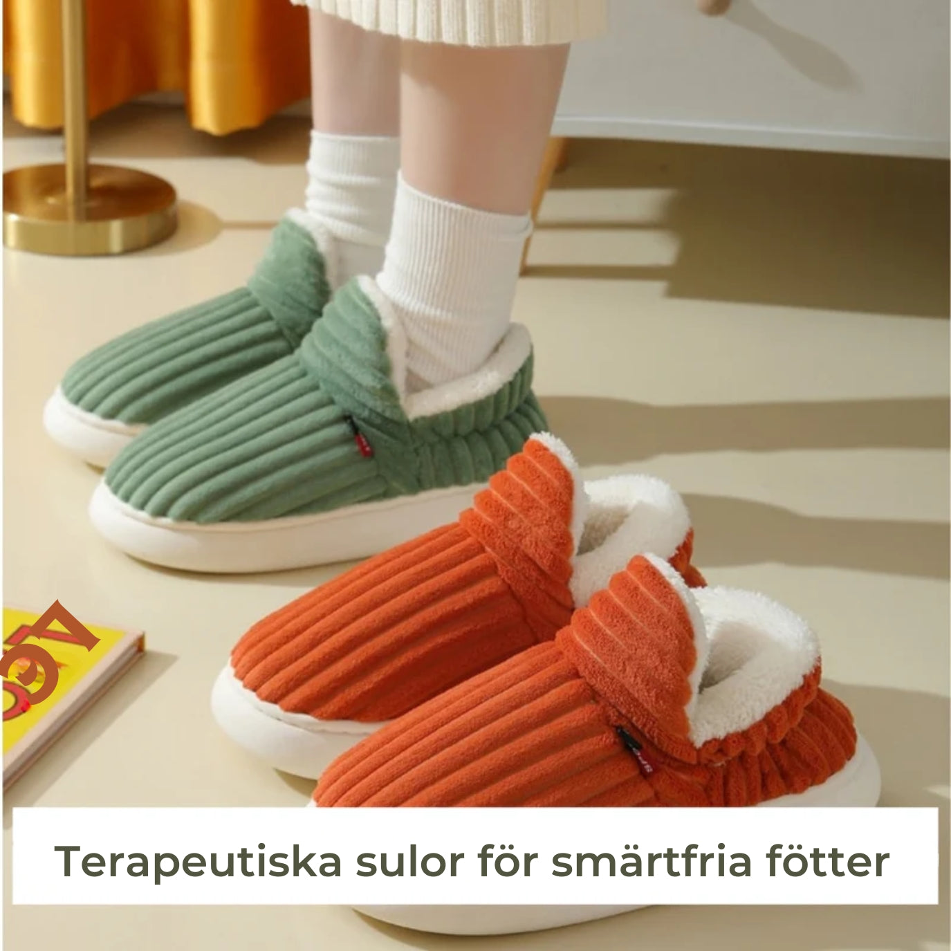 MolnMjuk™ Terapeutiska Fluffiga Fleece Vinterskor | 🔥1+1 GRATIS🔥