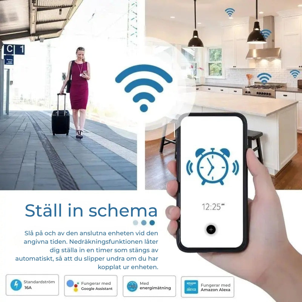 Smart Hemuttag 16A – Kontrollera Enheter Från Var Som Helst