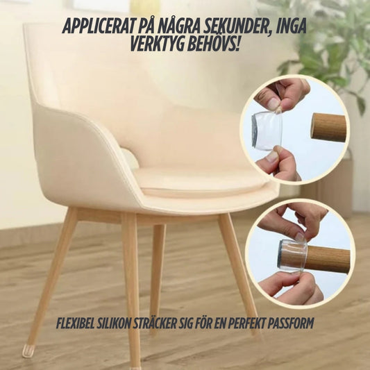 Stolsockor™ Halkfria sockor i silikon för möbler | reptåliga överdrag för stolsfötter