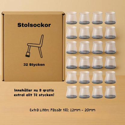 Stolsockor™ Halkfria sockor i silikon för möbler | reptåliga överdrag för stolsfötter