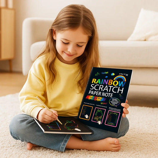 MagiSkrap™ Sateenkaariraaputuspaperi puisella kynällä