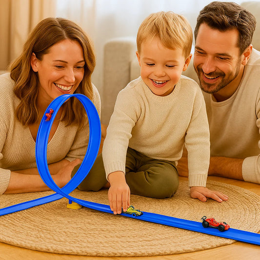 BanaRush™ Flexibelt Racerbaneset – Håller Barnen Glada i Timtal