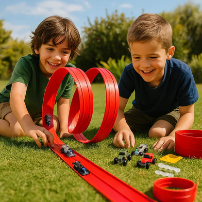 BanaRush™ Flexibelt Racerbaneset – Håller Barnen Glada i Timtal