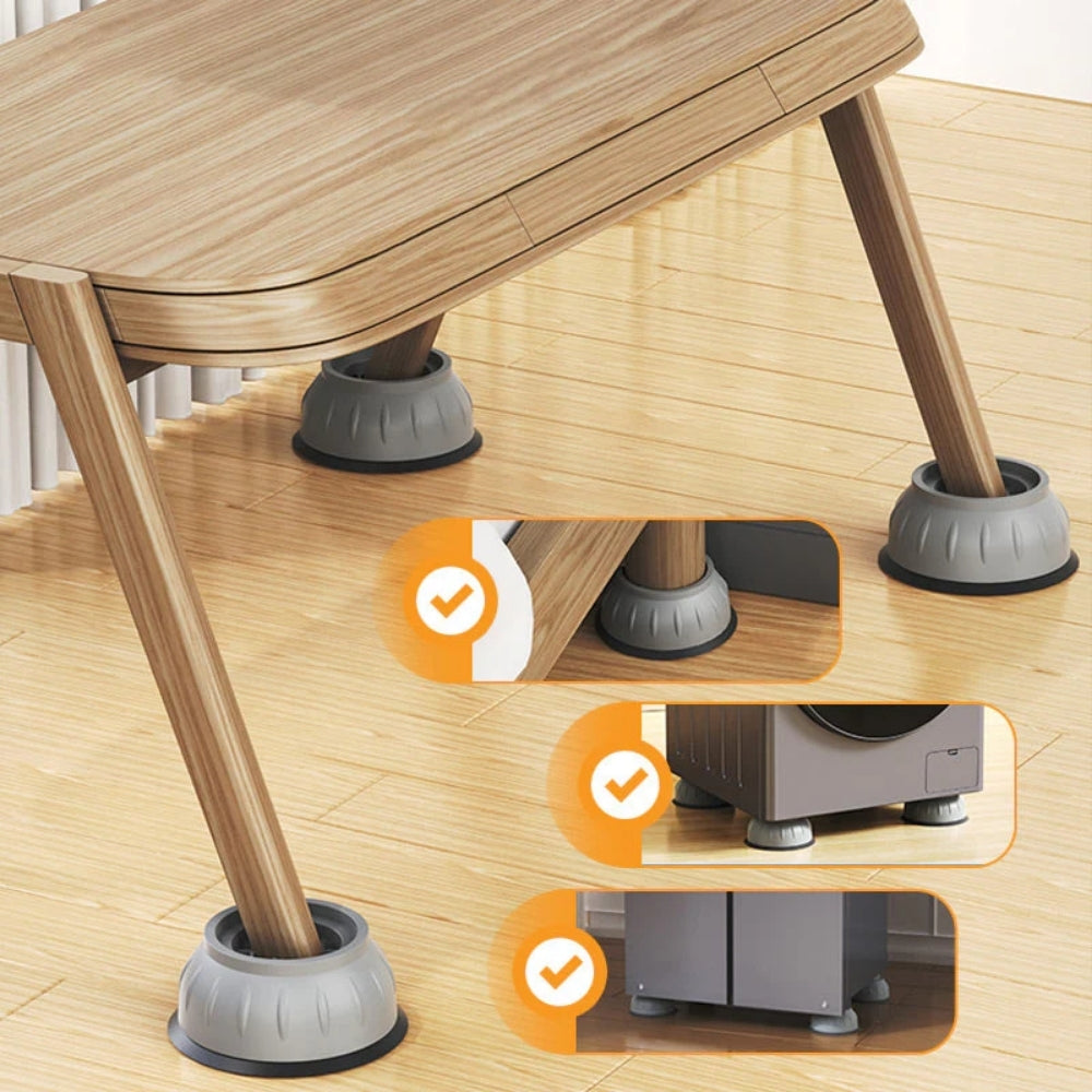 TystBas™ Iskuja vaimentavat pesukoneen jalat kodinkoneille